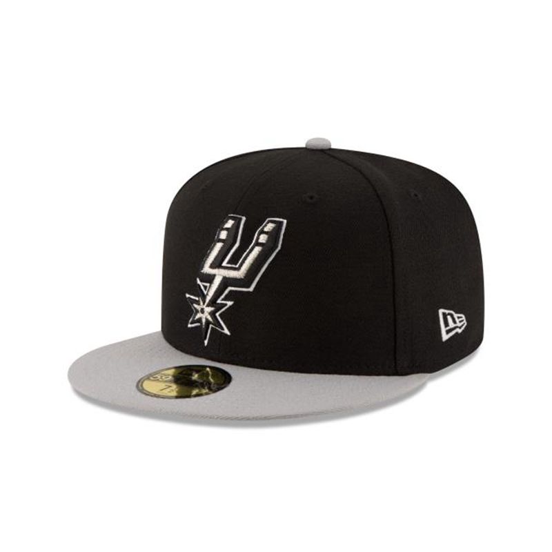 NBA San Antonio Spurs 2tone 59Fifty Fitted (ATP4198) - Black New Era Caps